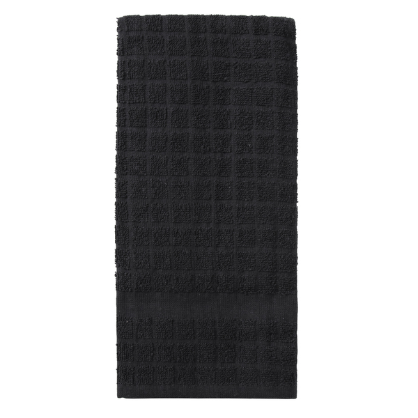 Ritz Concepts Solid Kitchen Towel 100% Cotton Terry Black 15314